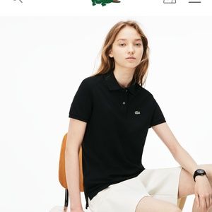Lacoste woman basic Polo shirt in black